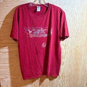 Gildan Red Florida Graphic Tee